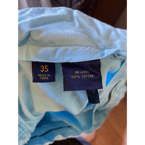 Polo Ralph Lauren Men’s Classic Fit Aqua Turquoise‎ Blue Shorts Size 35 - Picture 4 of 4